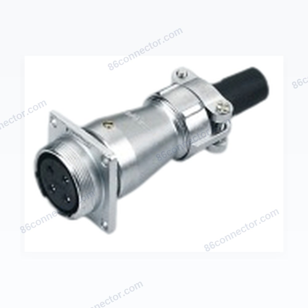 AS-ZH square reel with flange straight two-way fixed docking socket/IP55