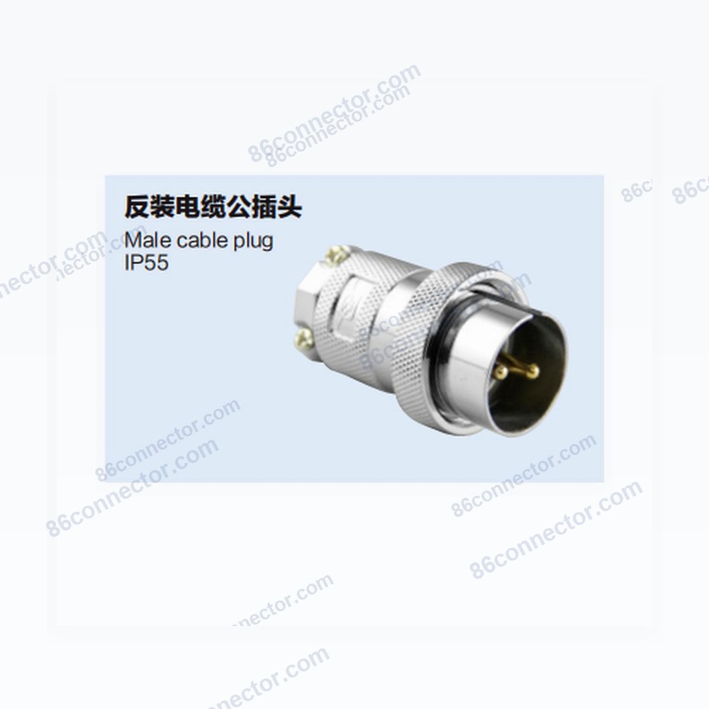 25MF-A reverse-mount Cable Male Plug /IP55