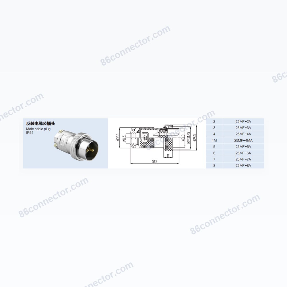 25MF-A — Dimensions / specs