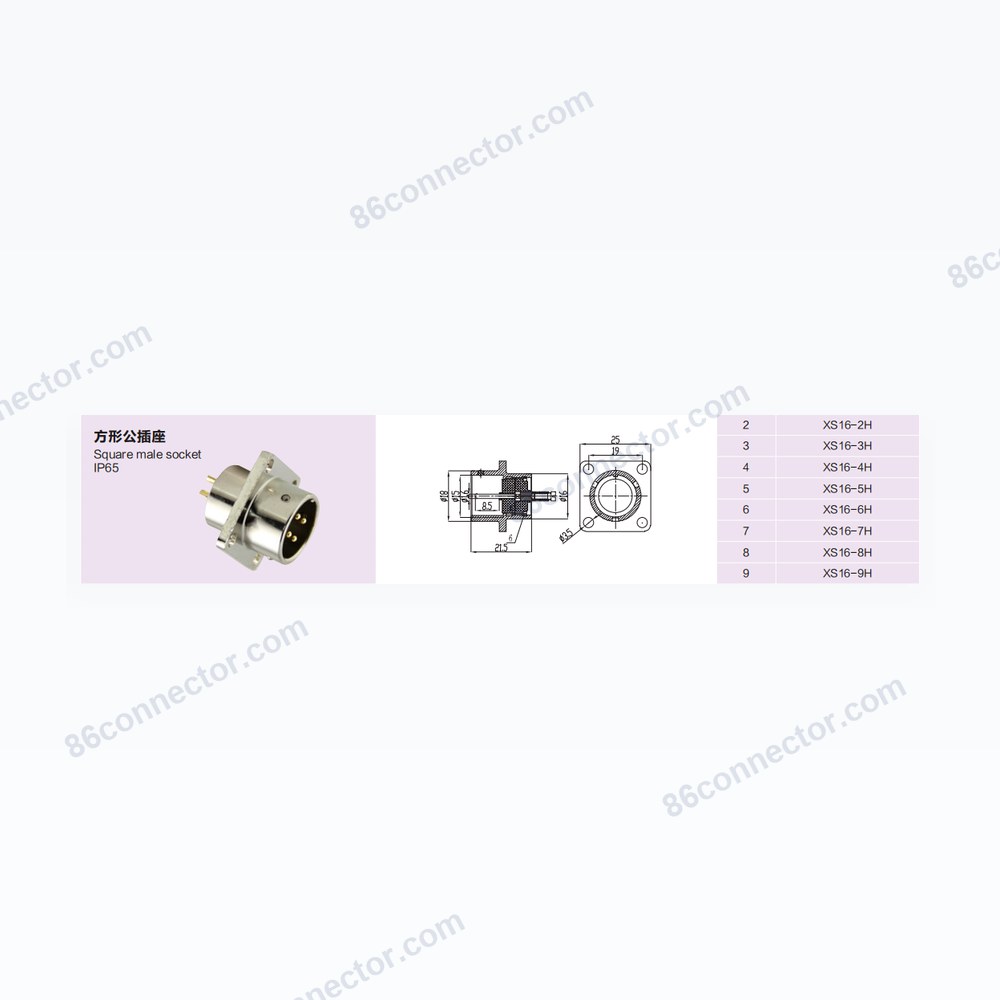 XS16 — Dimensions / specs