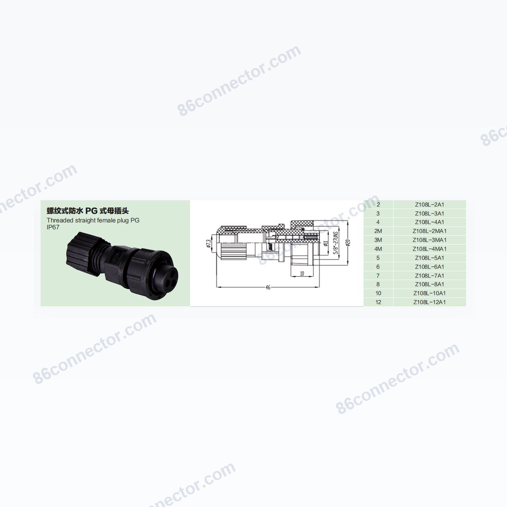 Z108L-A1 — Dimensions / specs