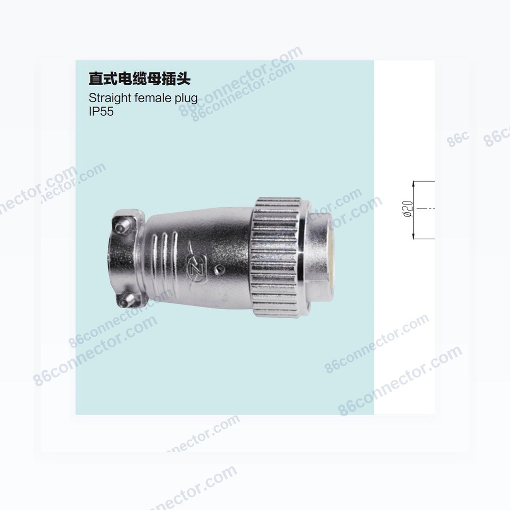 P32-A straight female plug IP55