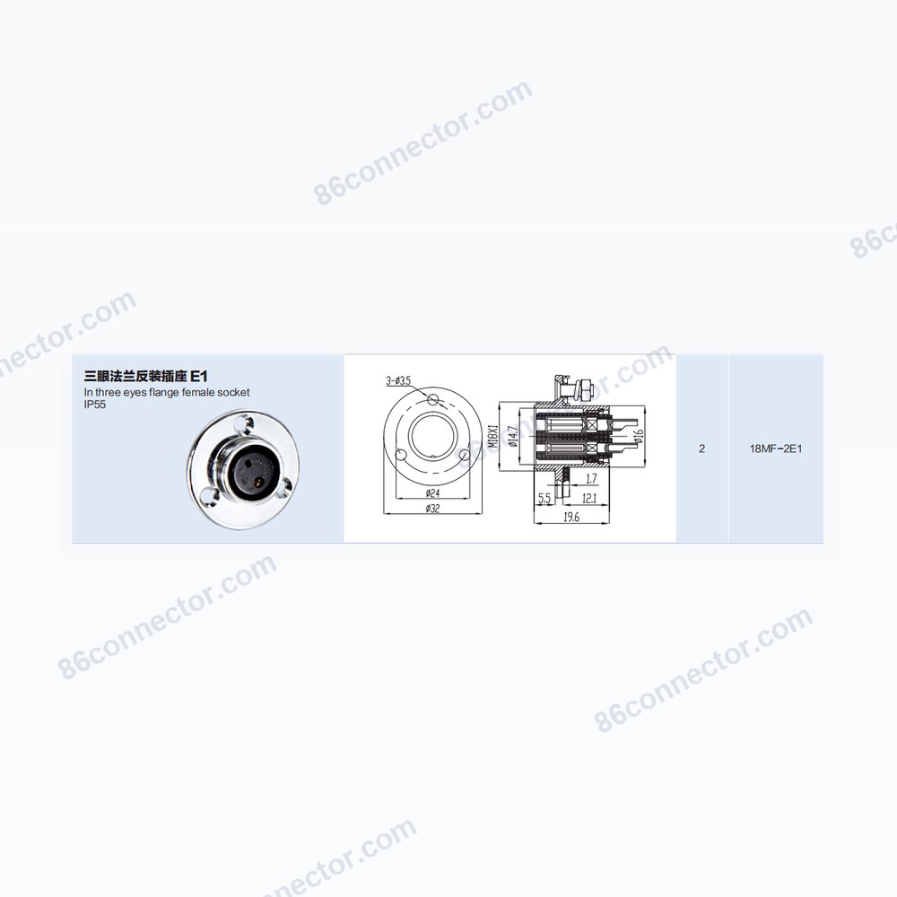 18MF-E1 — Dimensions / specs