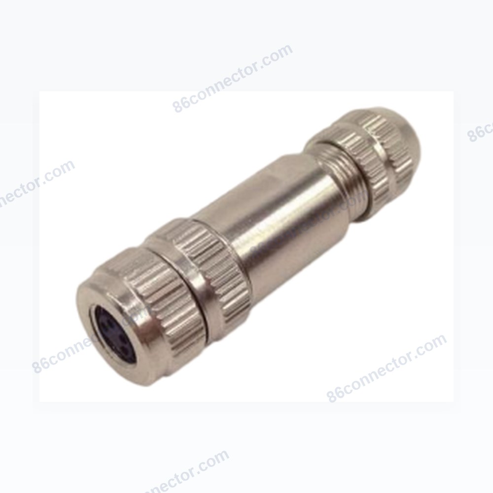 M8-11121 Straight Cable Connector Hole Shield crimping -3 core 4 core 5 core 6 core 8 core aviation plug socket / IP67