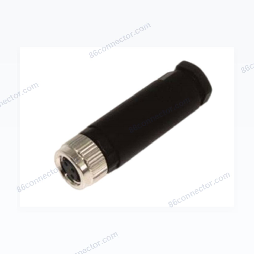 M8-11210 Straight Cable Connector Hole Crimping — 3 Core 4 Core Aviation Plug Socket /IP67