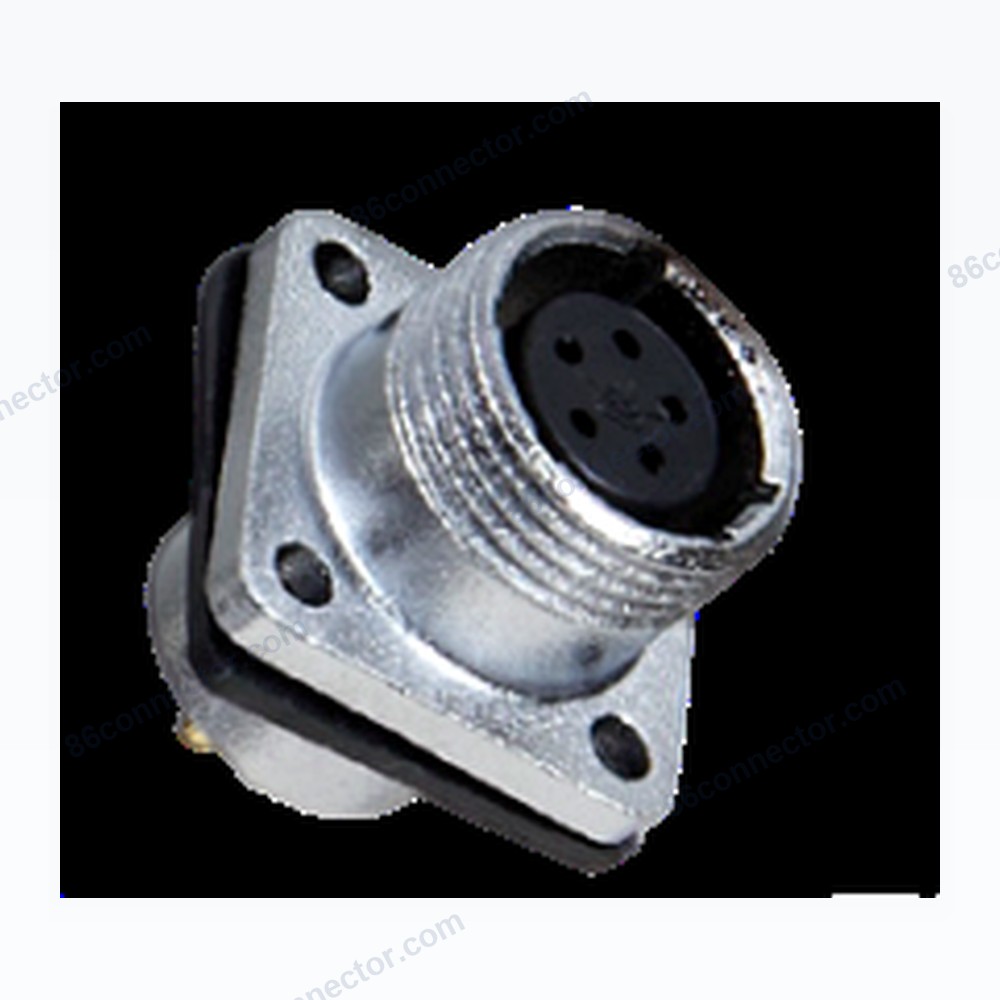 P24F-B Square female socket IP55