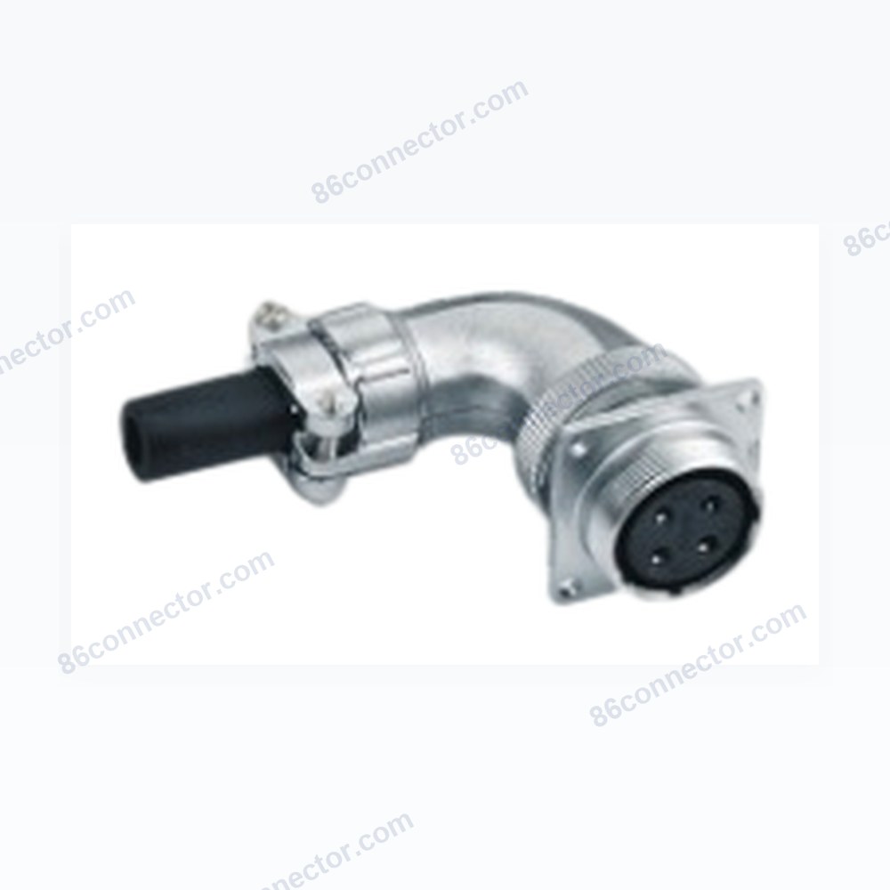 AS-ZS curved square ribbon flange docking socket/IP44