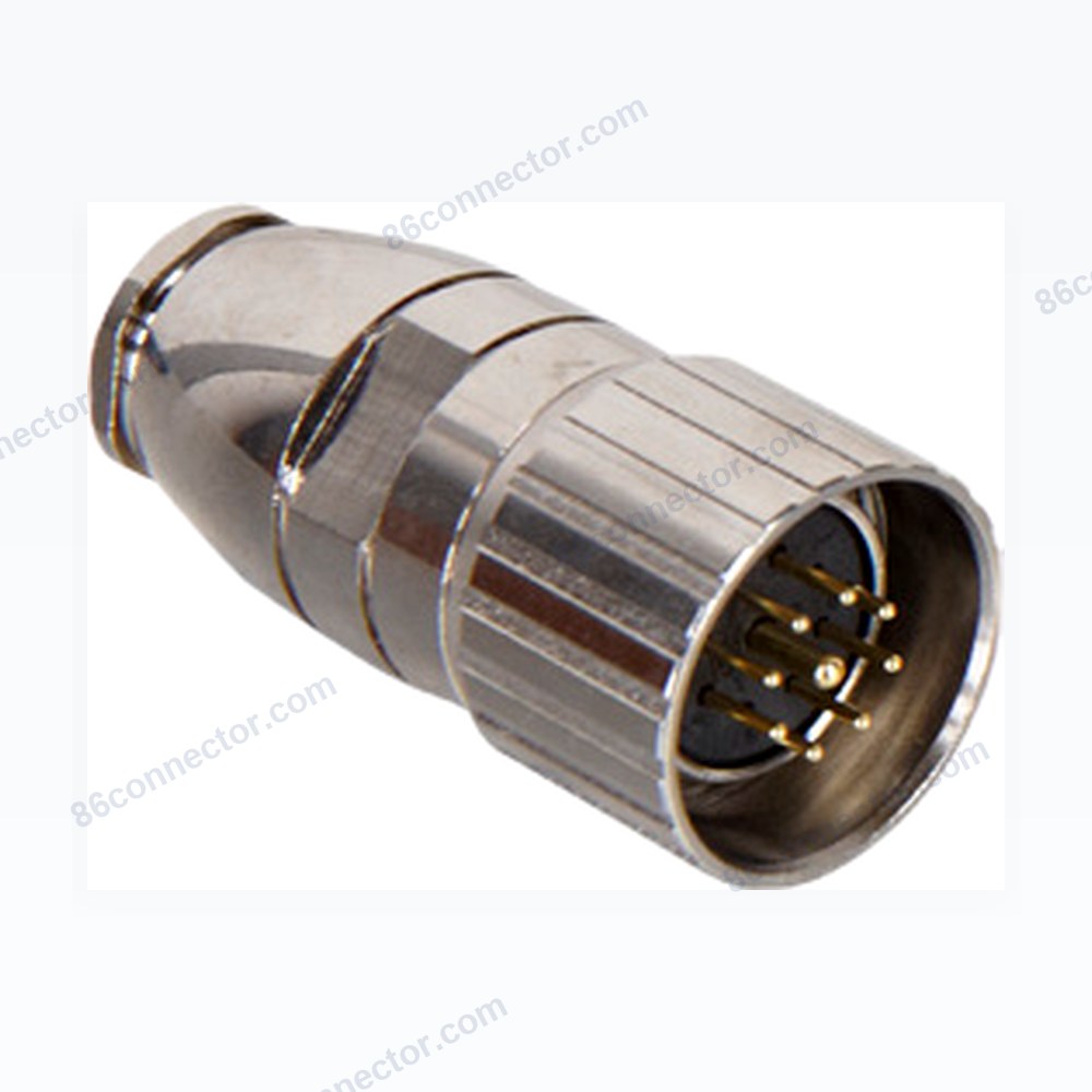 Copper alloy waterproof M23 circular connector — Straight cable male plug--6pin-9-pin (mix) -12pin -16pin -19pin (mix) /IP67