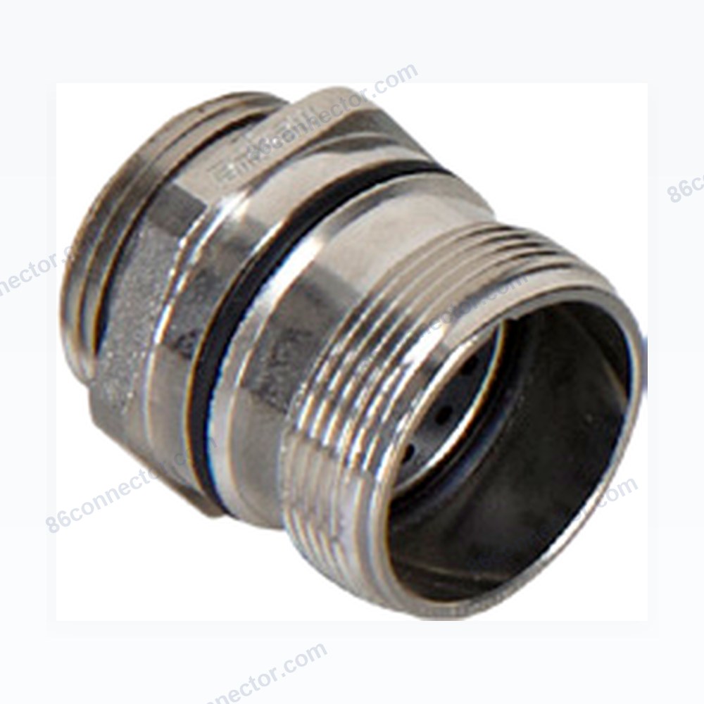 Copper alloy waterproof M23 circular connector — front-board-install hexagonal female receptacle --6pin-9-pin (mix) -12pin -16pin -19pin (mix) /IP67