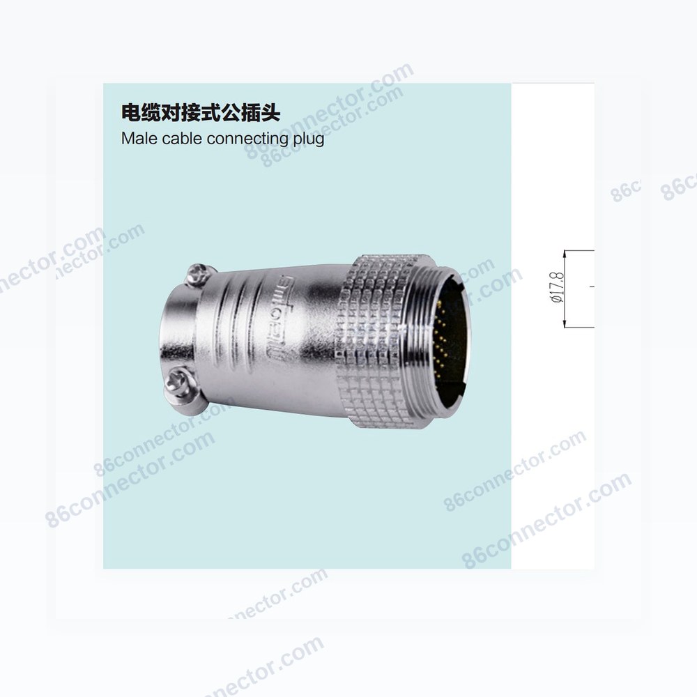 P28-K cable-butt male plug