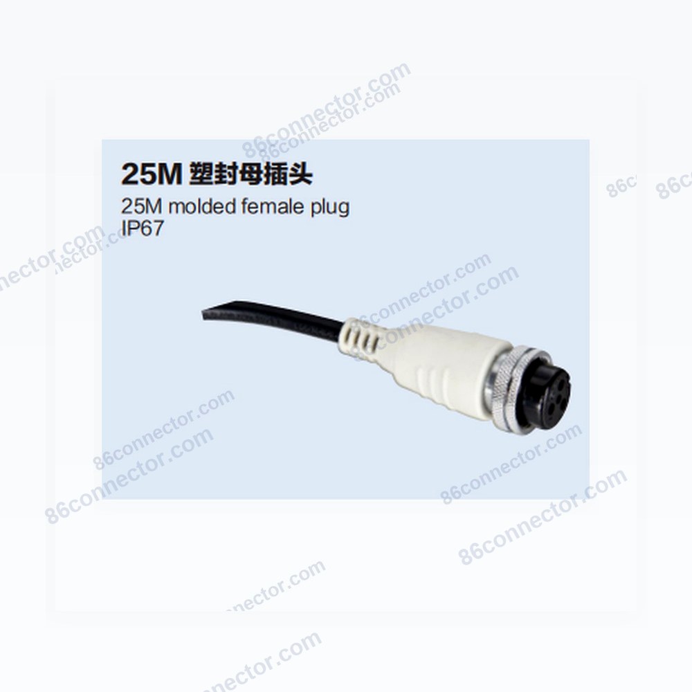 25M-S molded Female Plug /IP67