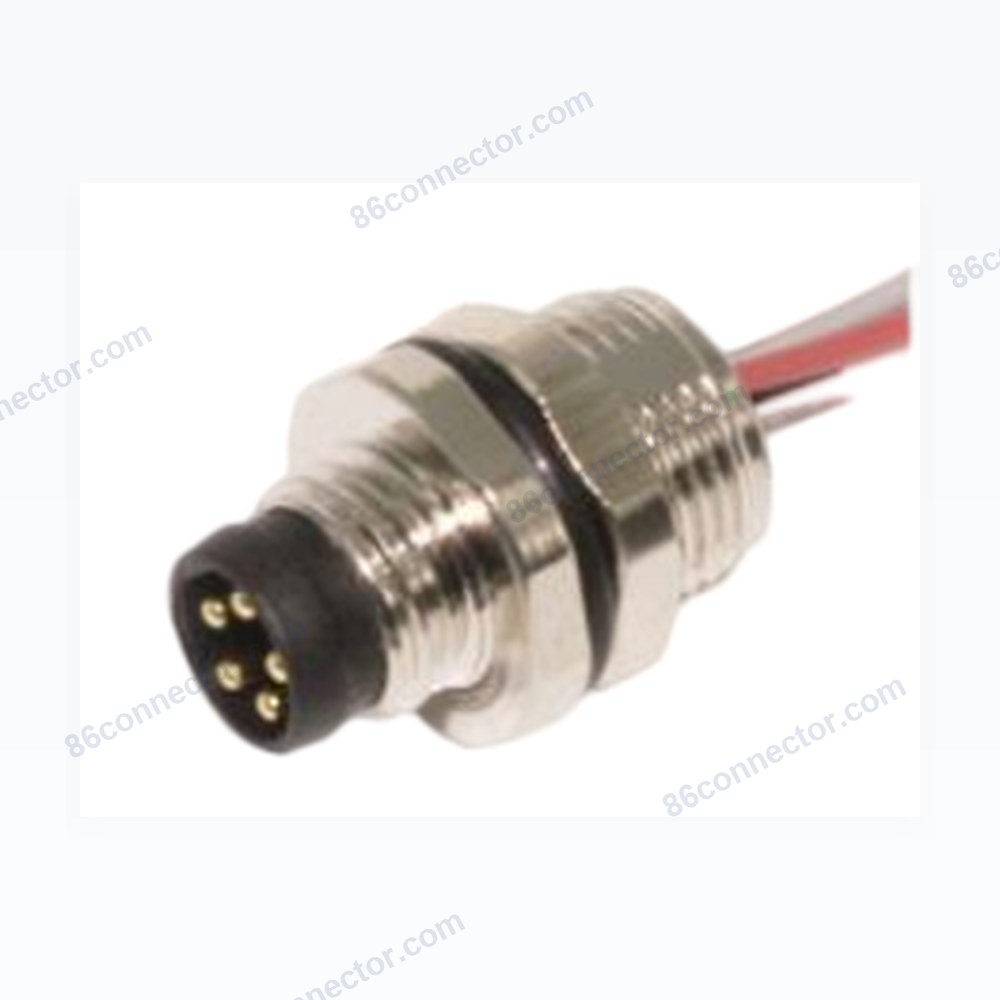 M8-12526 flange seat connector pin strip wire-seat back thread M10x0.75/IP67