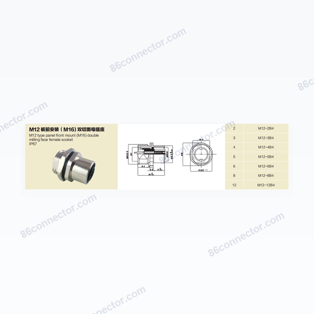 M12-B4 — Dimensions / specs